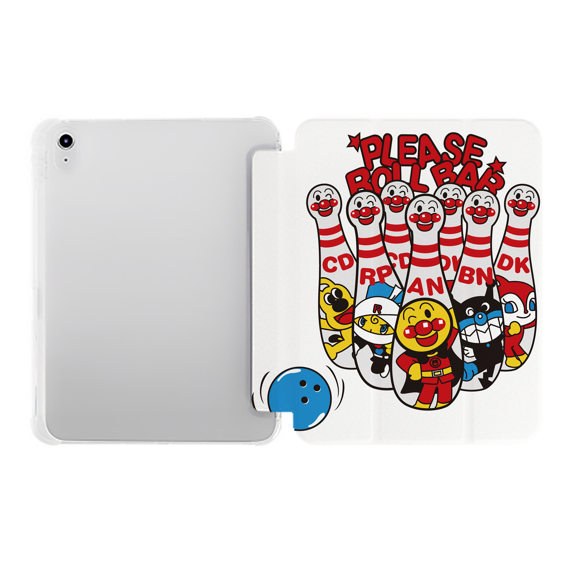 （画像用） アンパンマン Anpanman IPad ケース ペン収納付き 三つ折りスタンド PUレザー×シリコン 対応機種9.5/10.5/10.9インチ